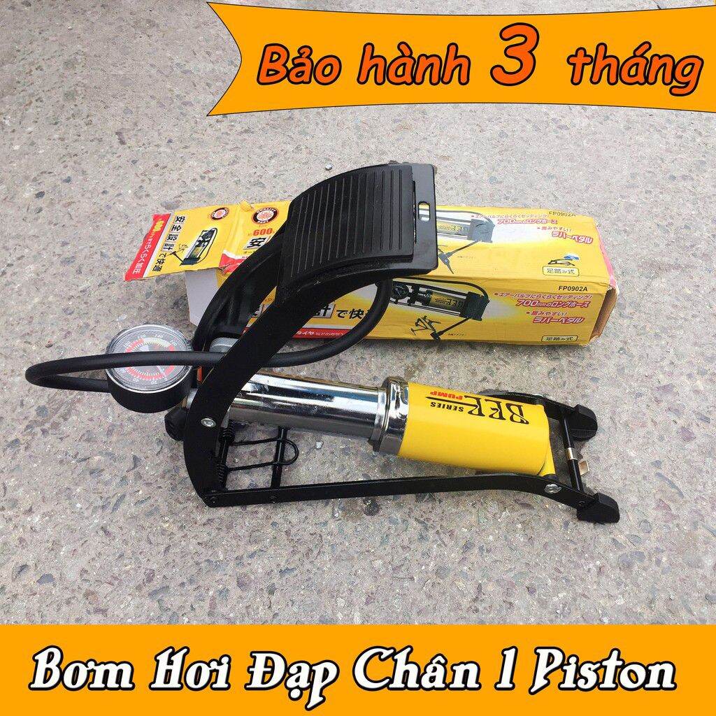 Bơm xe đạp, xe máy đa năng, đạp chân tiện lợi, hàng chuẩn