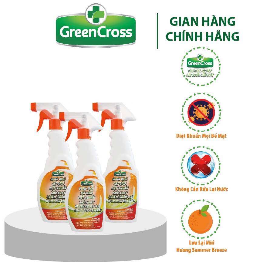 Xịt Khuẩn Đồ Chơi Trẻ Em GREEN CROSS A2 500ml