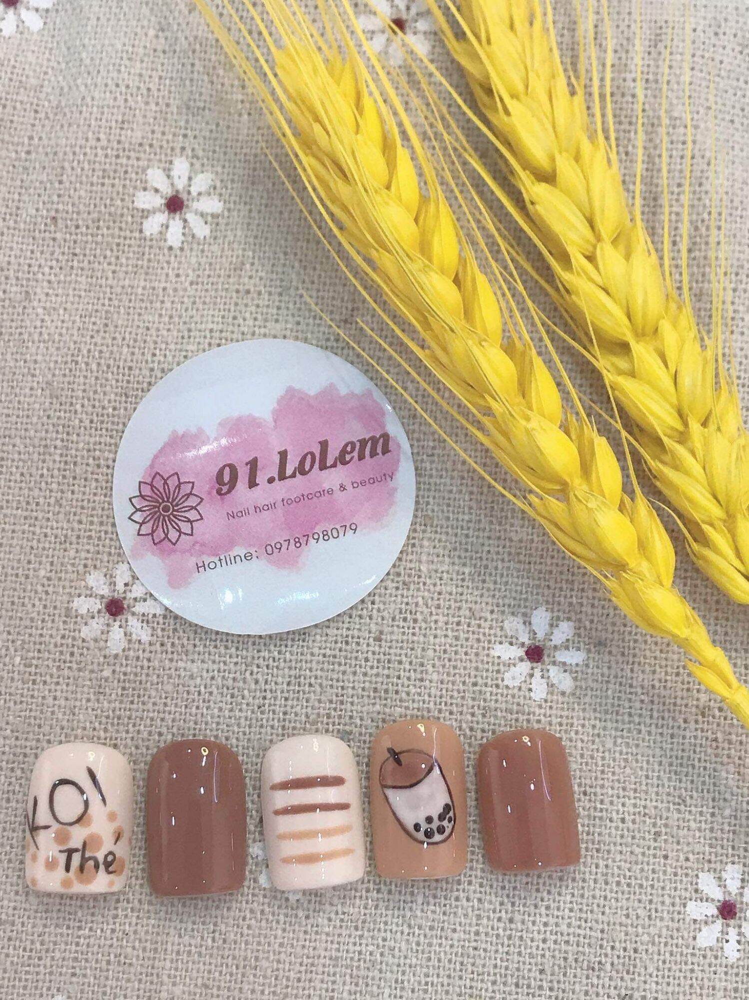 Nailbox sơn gel trà sữa hit hot đo theo size tay