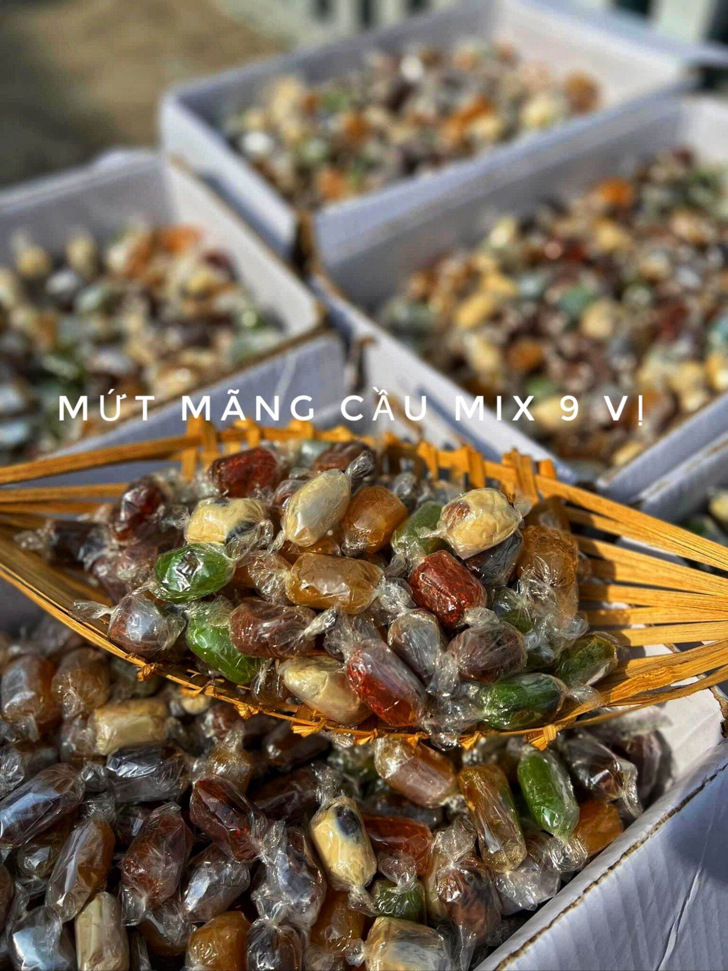 Mứt mãng cầu mix 9 vị 1kg ( Mãng cầu truyền thống, mãng cầu muối ớt, mãng cầu lá dứa, mãng cầu sữa, mãng cầu cacao, mãng cầu thanh long, mãng cầu khóm, mãng cầu xoài)