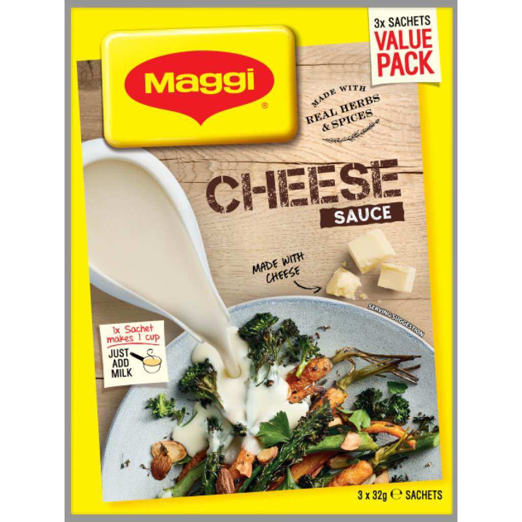 BỘT SỐT PHÔ MAI Maggi Tasty / Cheese Sauce Dry Mix Sachet, MADE WITH REAL CHEESE, Herbs and Spices