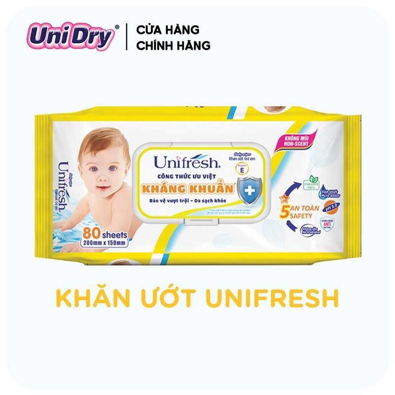 Khăn ướt Unifresh Baby Vitamin E 80 miếng