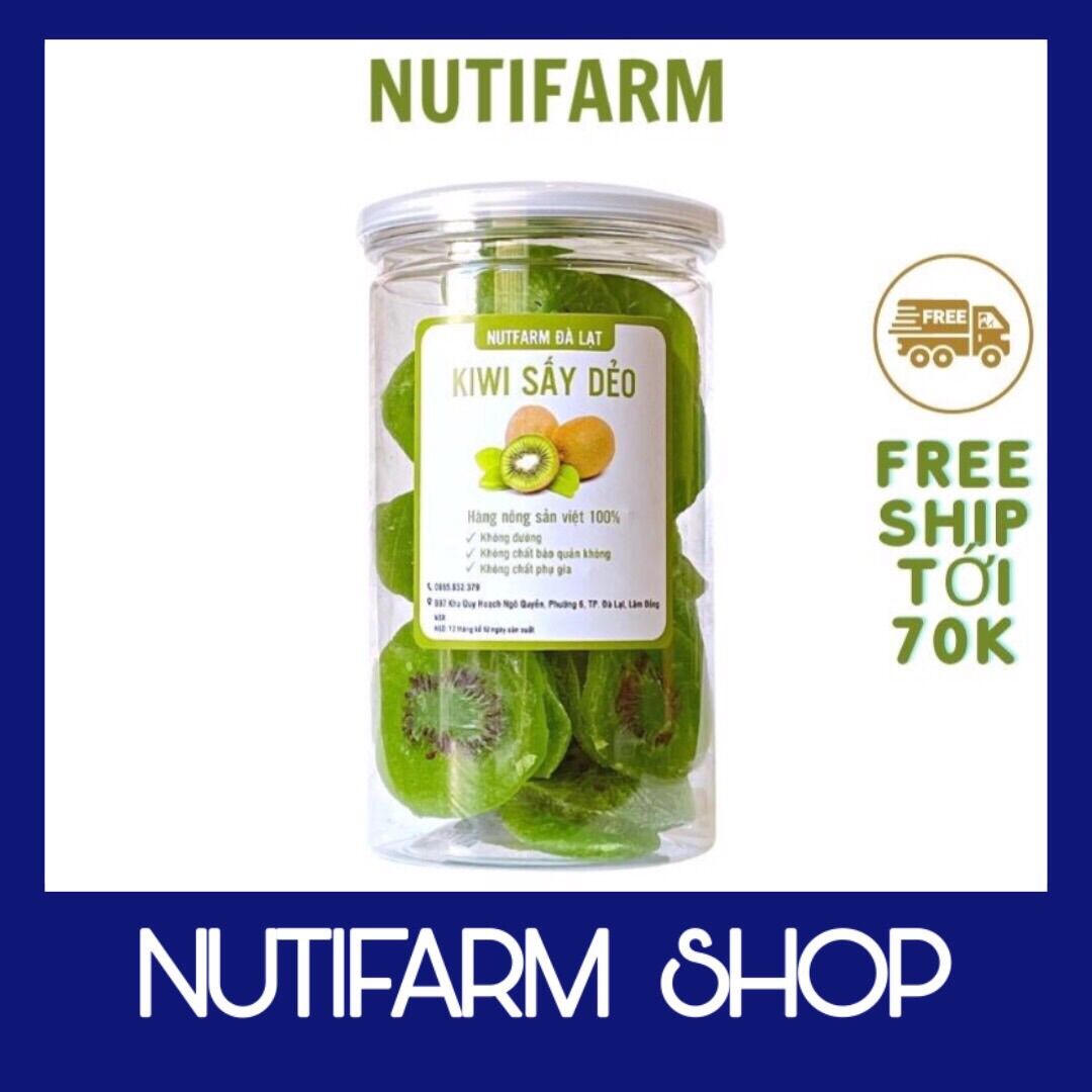 Kiwi sấy dẻo không đường 250gr nutifarm trái cây sấy đặc sản đà lạt