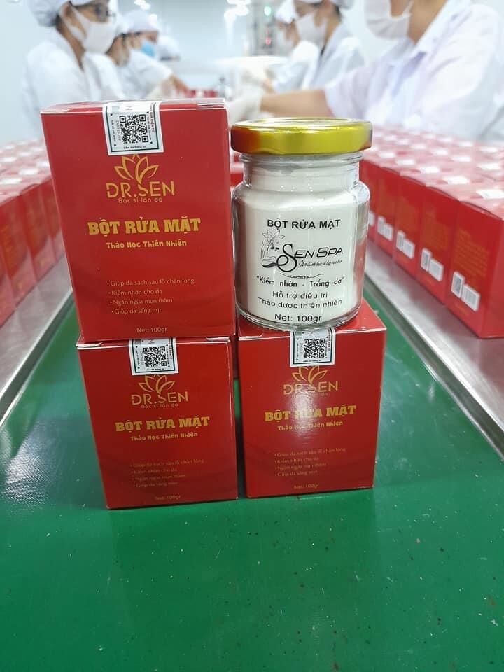 Bột Rửa Mặt Thảo Dược Kiềm Nhờn,Trắng Da Dr Sen,Senspa