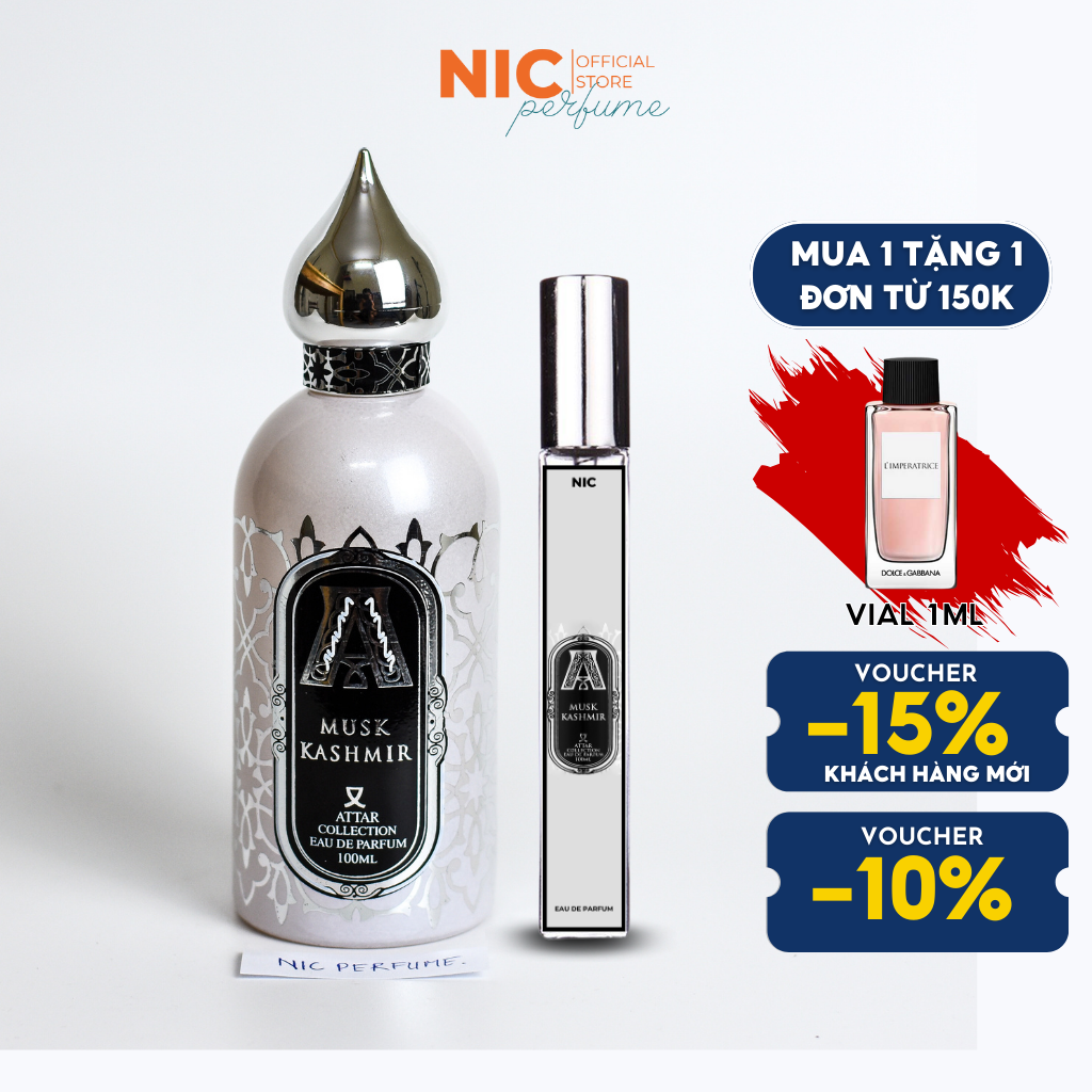 Nước hoa unisex Musk Kashmir Attar Collection chiết 10ml