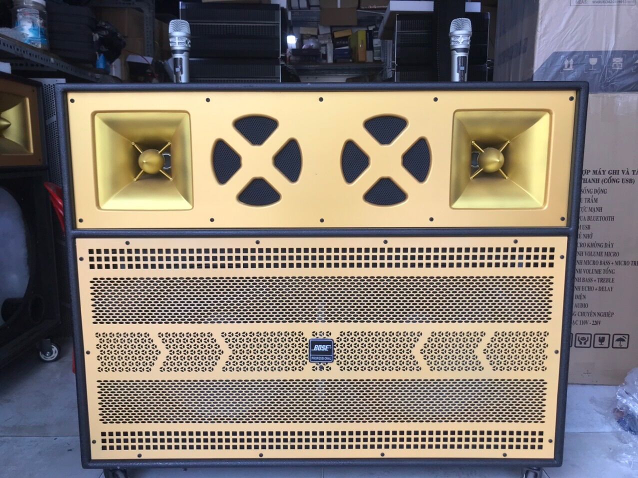 [HCM][Trả góp 0%]Loa kéo Bluetooth Công suất lớn BOSE DK- 215  (4 Tấc đôi) - Nâng cấp 2021