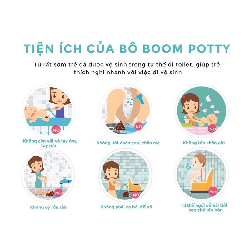 [Chính Hãng]Bô dành cho bé,bô vệ sinh dành cho bé Boom potty