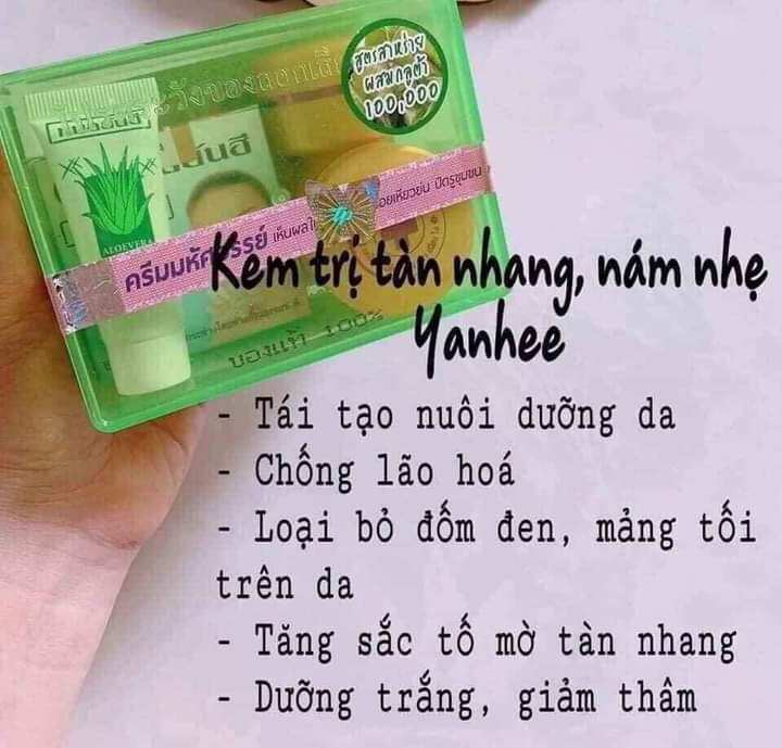 Bộ kem tàn nhang thái lan ya hee xanh lá
