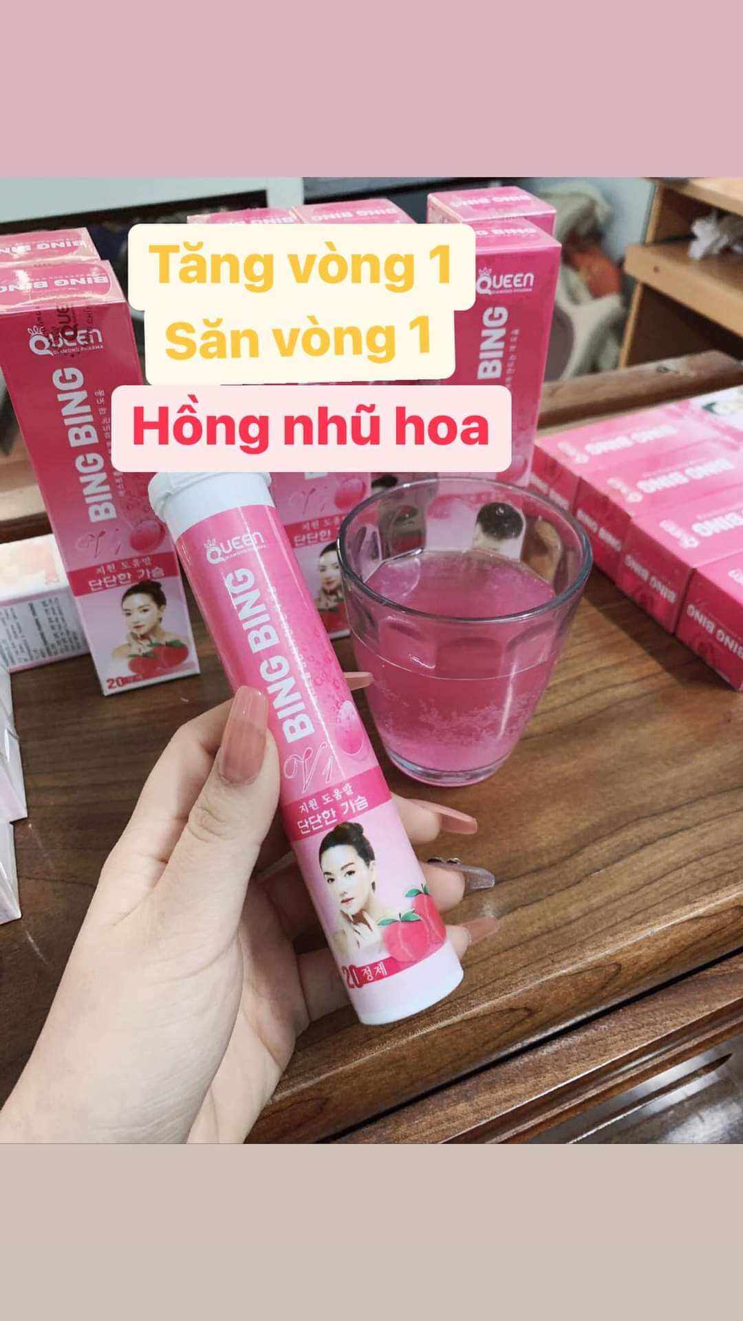 Hộp 20 viên sủi tăng vòng 1, viên sủi bing bing, giúp săn chắc căng mọng