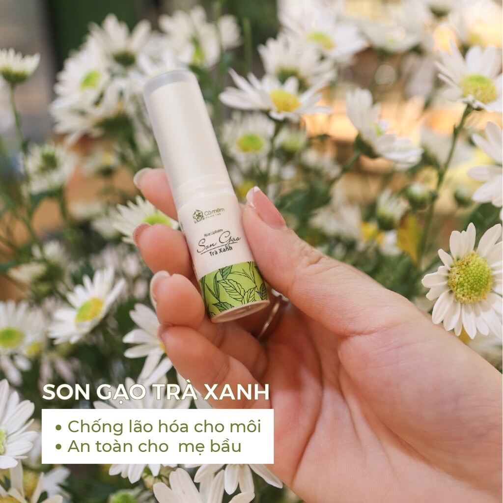 Son Dưỡng Gạo Trà Xanh Không Màu - 100% Thiên Nhiên Chống Lão Hoá