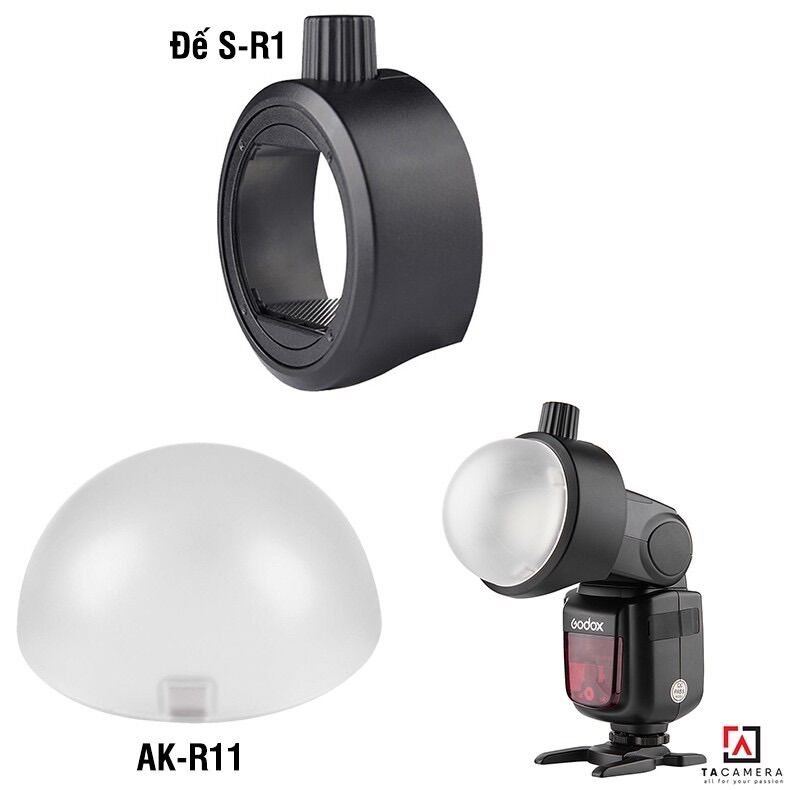 Combo Tản Sáng Godox AK-R11 Dome Diffuser + Đế Nam Châm S-R1