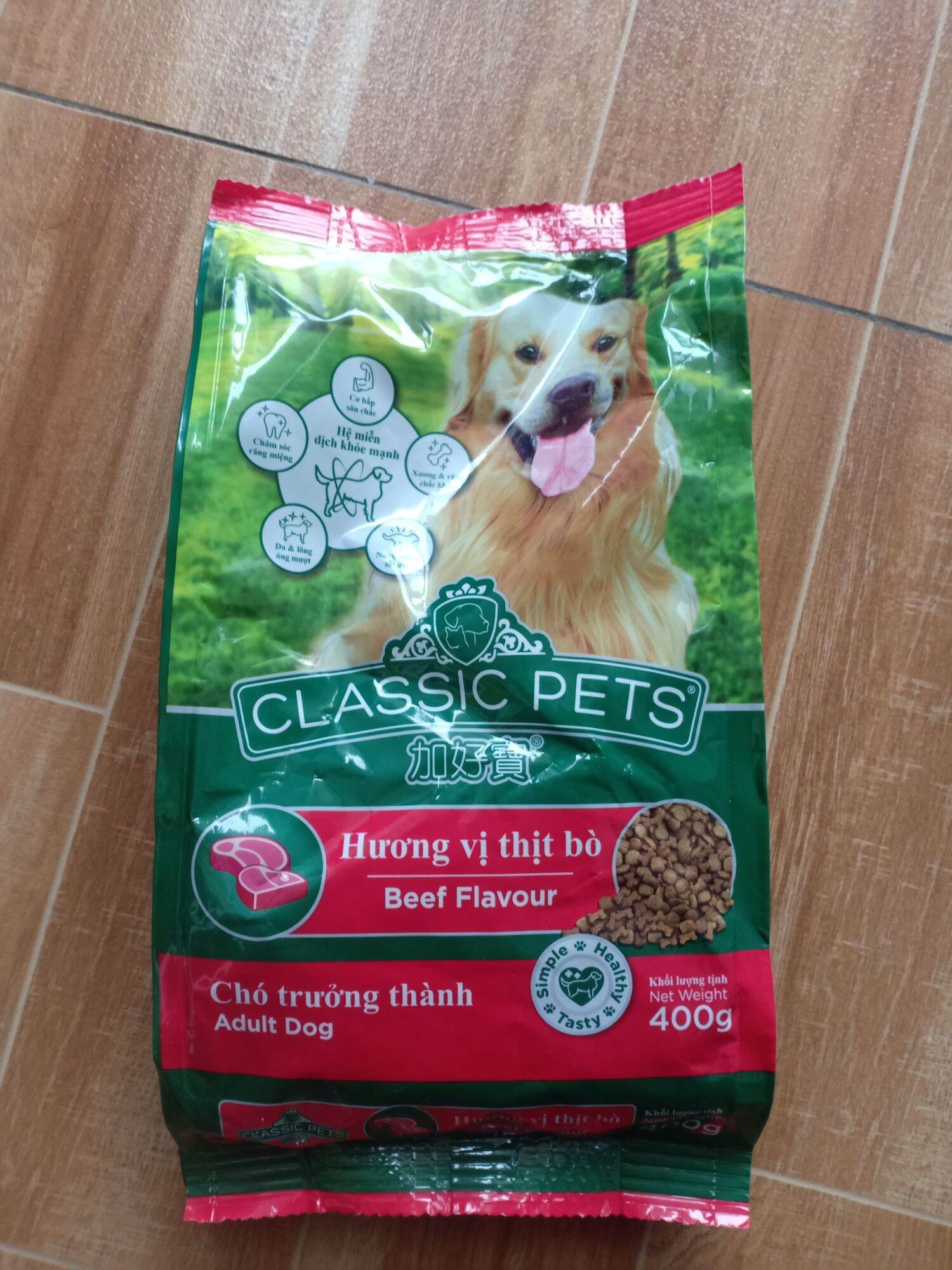 Combo 5 gói thức ăn 400gr cho chó lớn Classic pets
