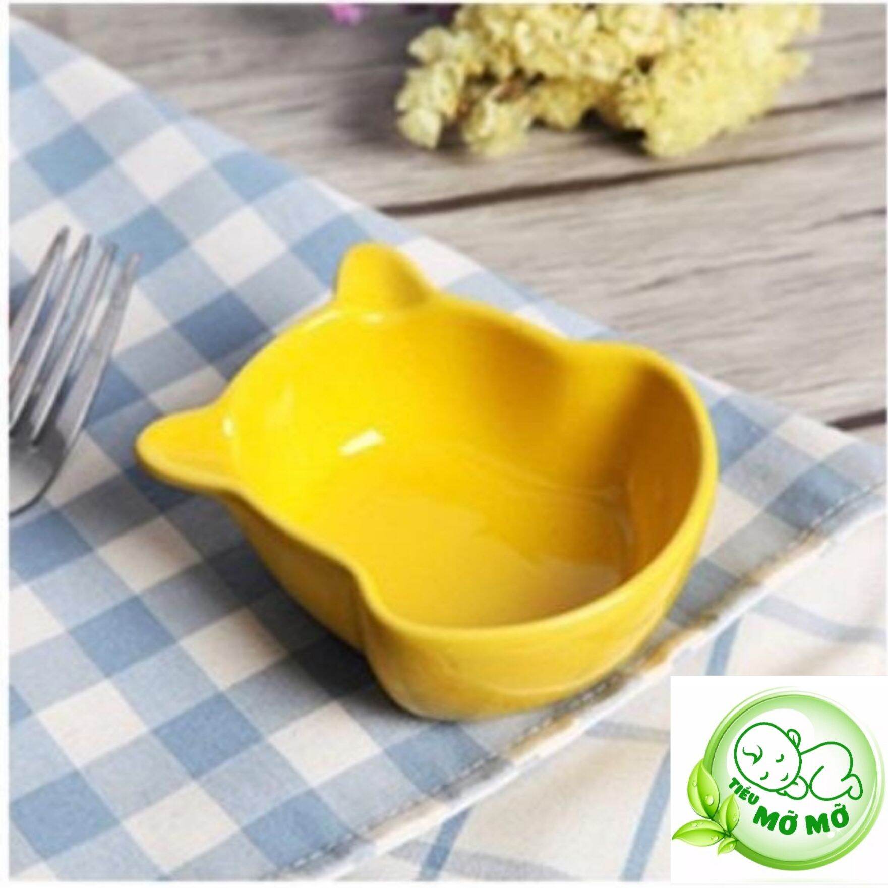 Chén ăn dặm, Bát ăn dặm gốm sứ cao cấp hình Gấu
