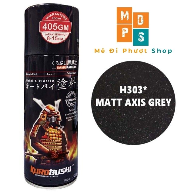 _ h303_ chai sơn sịt màu xám mờ ánh kim honda _ sơn sịt samurai chính hãng _ h303*
