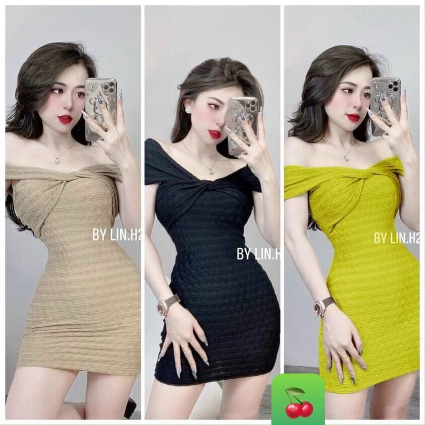Đầm body kiểu bẹc vai from dưới 50kg