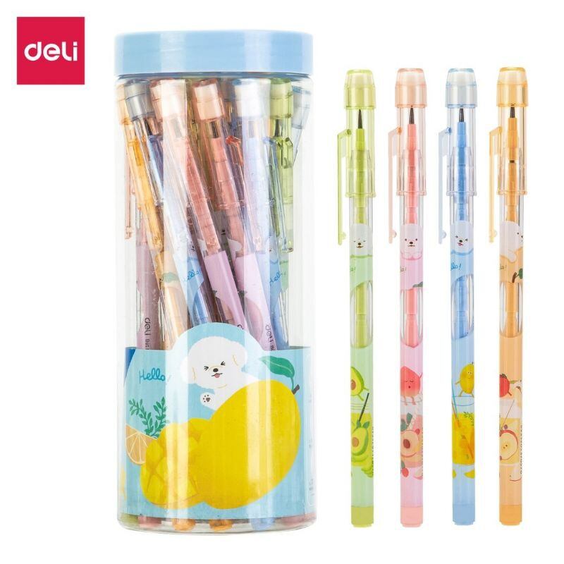 Combo 5 bút chì khúc hb kèm tẩy deli