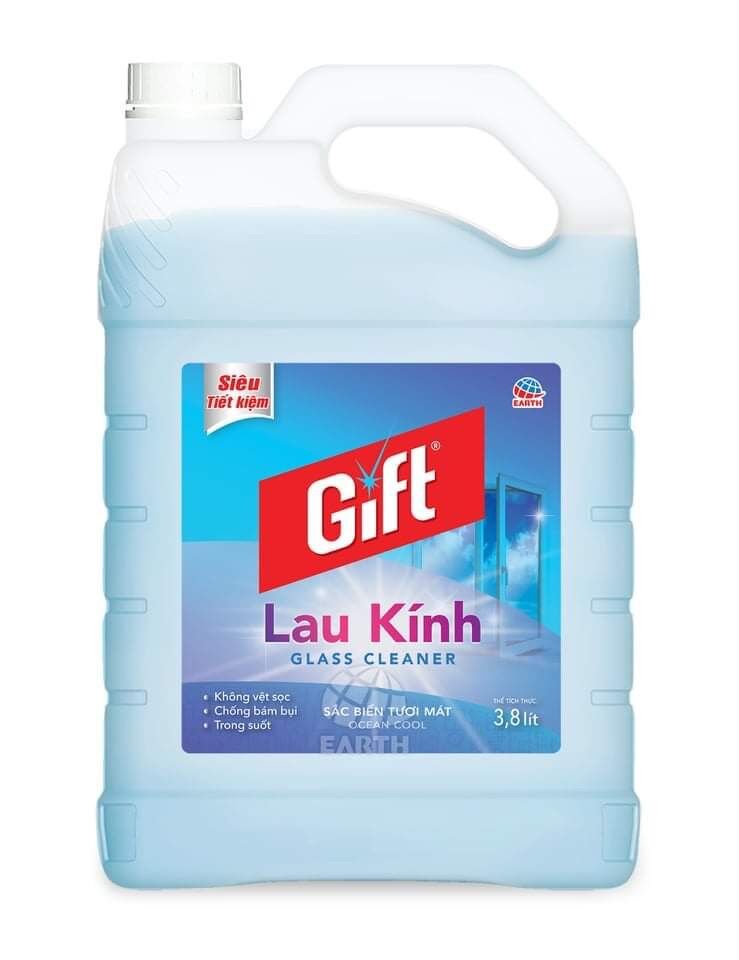 Nước lau kính gift can 3,8kg siêu tiết kiệm