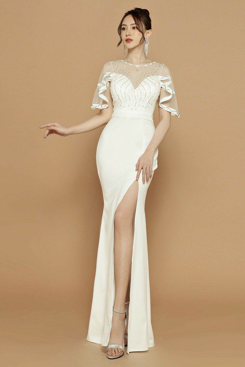 ĐẦM DẠ HỘI TAY LOE HAI TẦNG