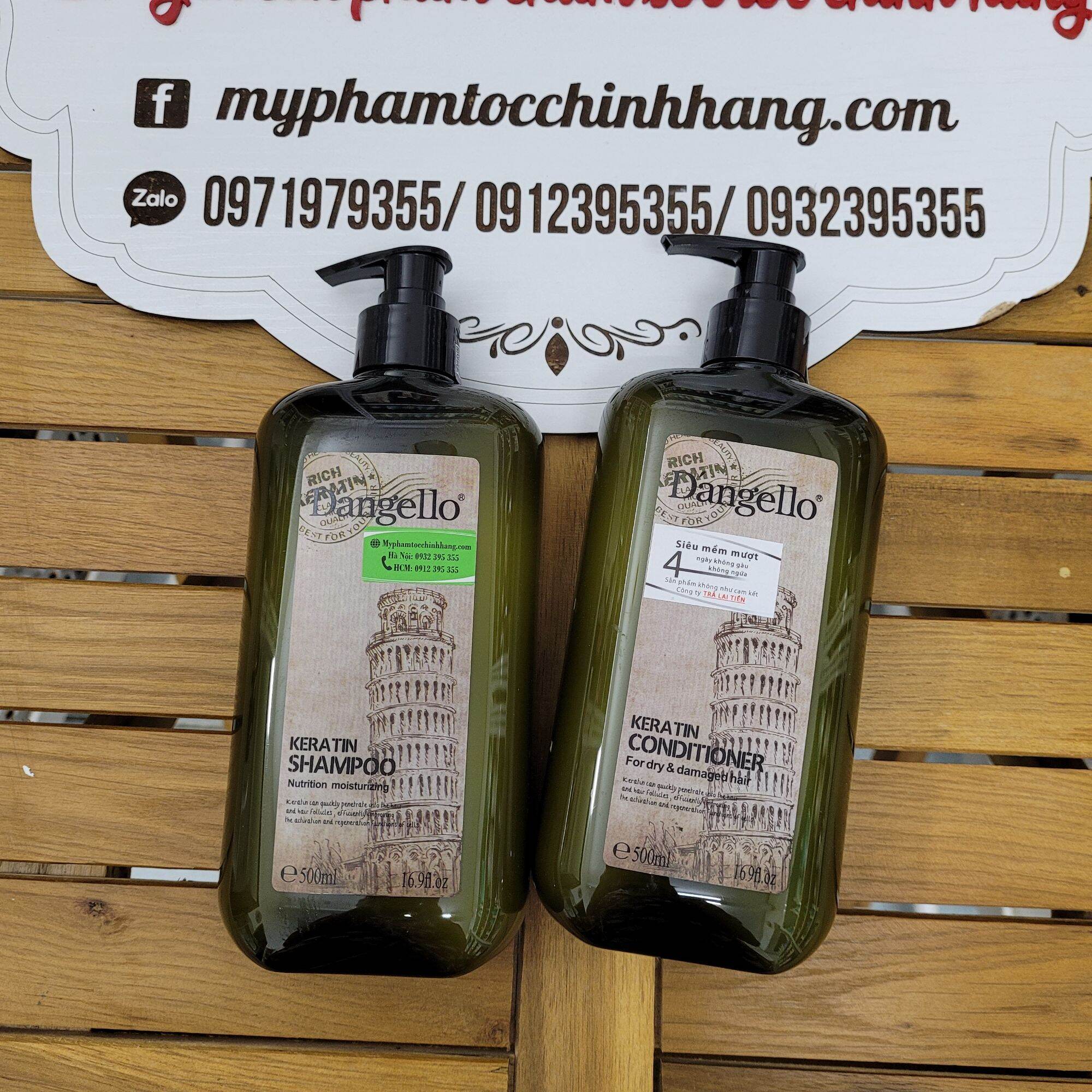 Dầu gội xả D'angello keratin 800ml