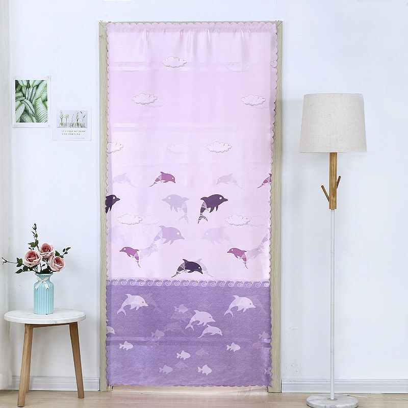 Rèm Cửa Nghệ Thuật Vải Dán Ma Thuật Rèm Ngăn Kiểu Dài Gia Dụng Không Cần Đục Lỗ Rèm Cửa Chắn Sáng Phòng Ngủ Phòng Khách Phòng Bếp Phòng Tắm