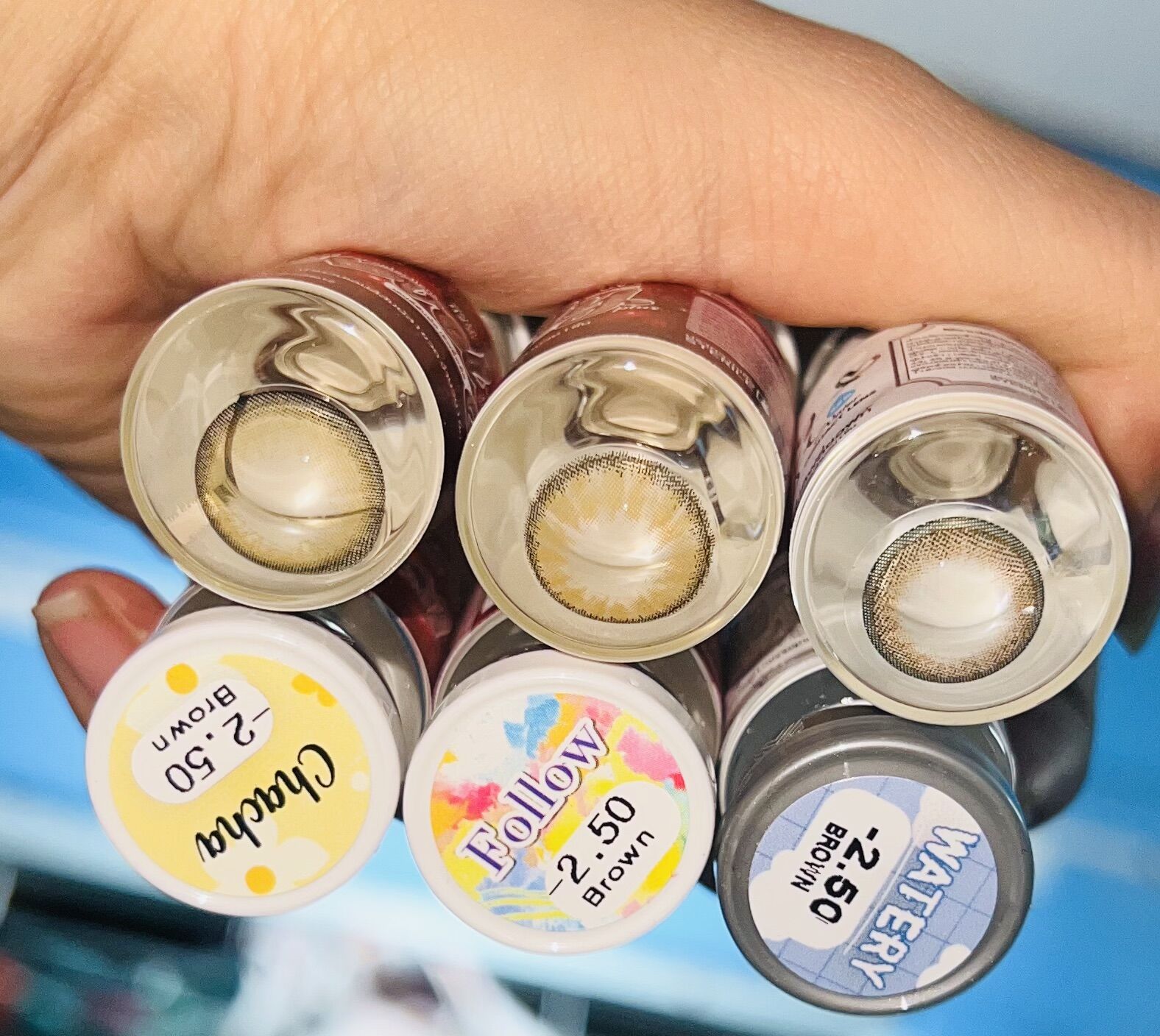 Lens Cận 2.5 Độ ( được chọn màu) - Dùng 1 Năm