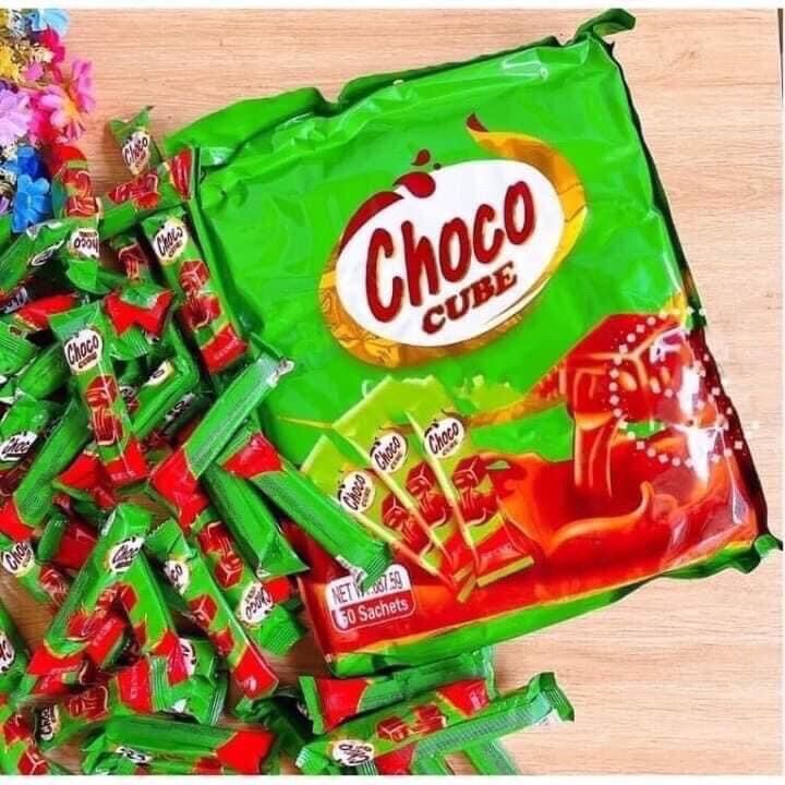 50 thanh kẹo choco cube vị socola,vị sữa