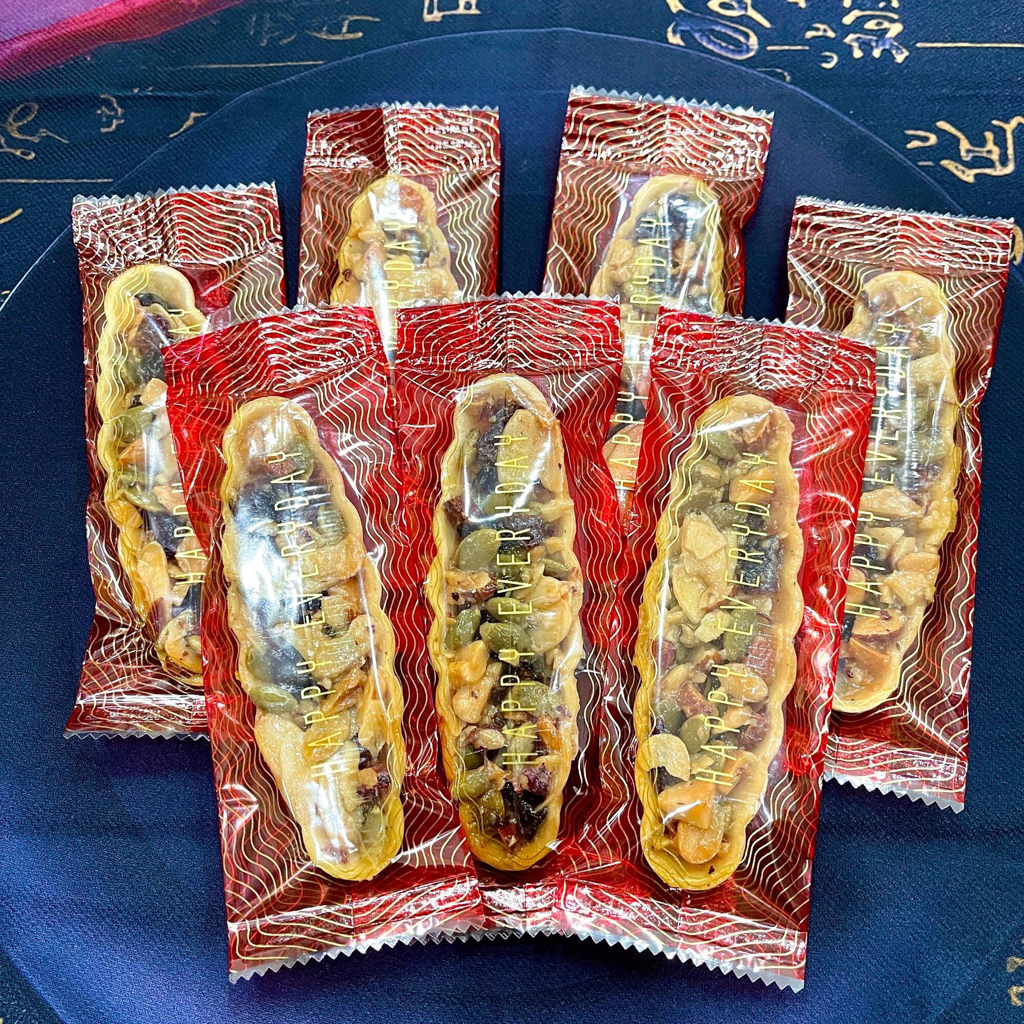 Kẹo Thuyền Mix hạt cùng trái cây khô Hộp 1kg, Kẹo Thuyền Hand made, Kẹo hạt dinh dưỡng, Ăn vặt kẹo cao cấp
