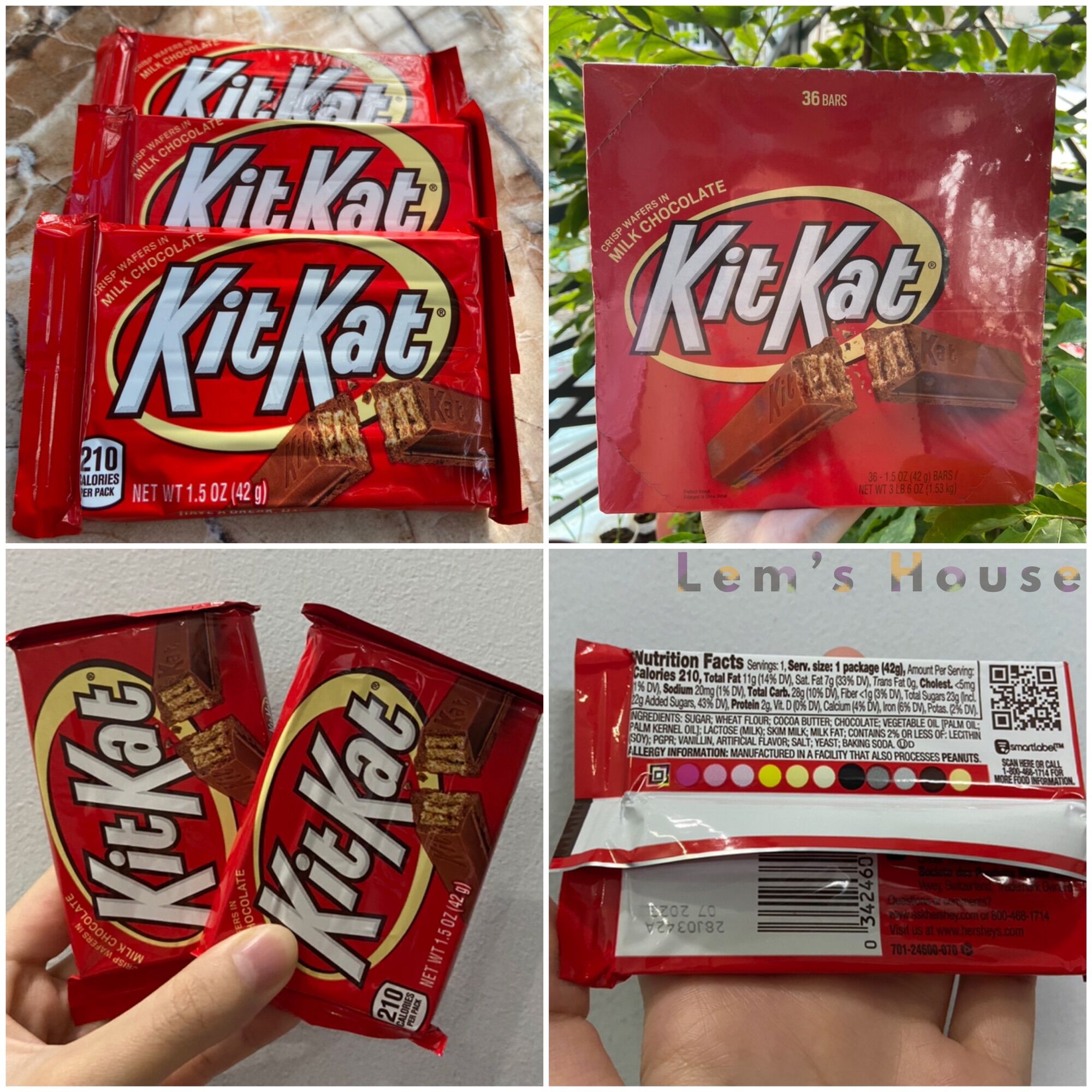 Kẹo kitkat vị truyền thống 42g 4 thanh