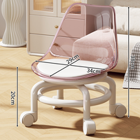Ghế tựa lưng acrylic có bánh xe đa năng cho trẻ em thoải mái khi ngồi lâu