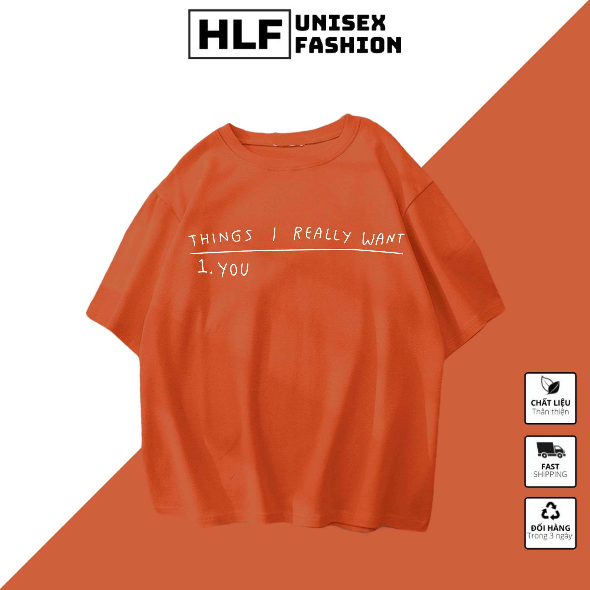 Áo thun tay lỡ form rộng Ulzzang things i really want, áo phông form rộng tay lỡ HLFashion
