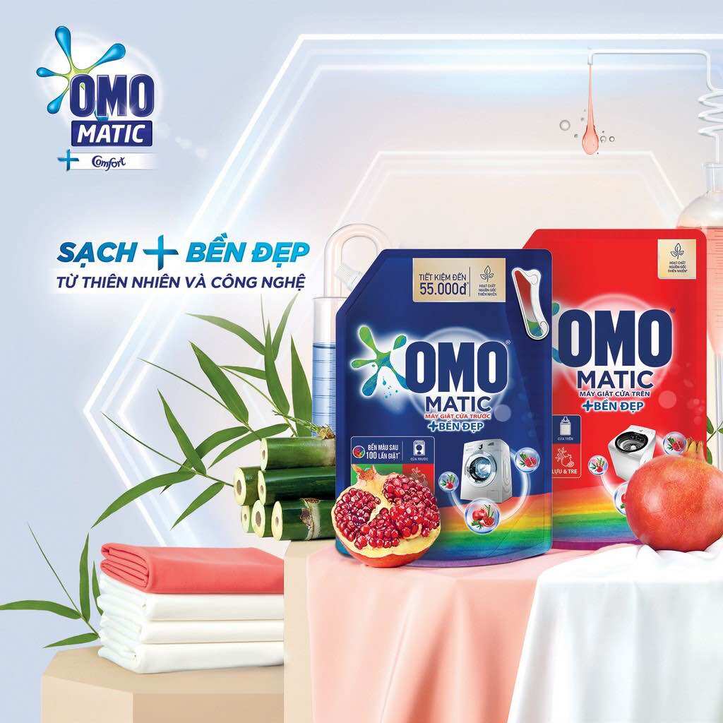Nước giặt OMO Matic Túi 2kg/ 18kg ( Mẫu Mới)