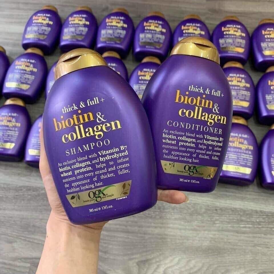 Cặp 385ml dầu gội & xả biotin & collagen