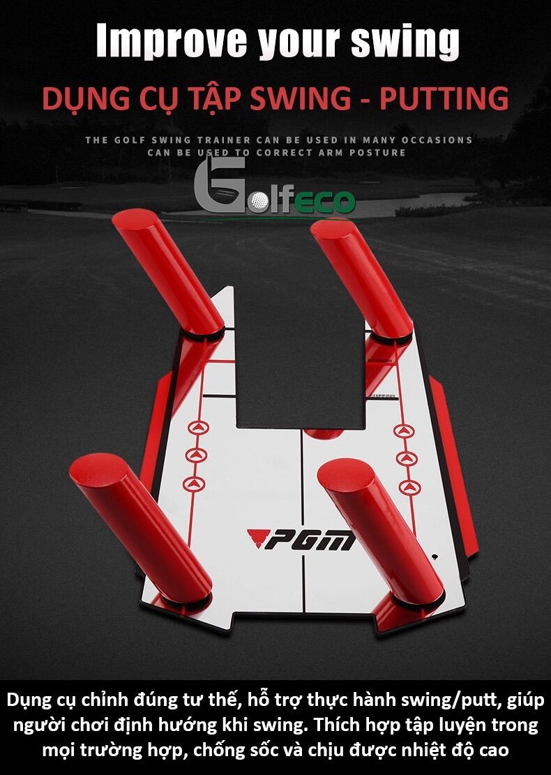 GƯƠNG HỖ TRỢ TẬP PUTTING VÀ SWING GOLF