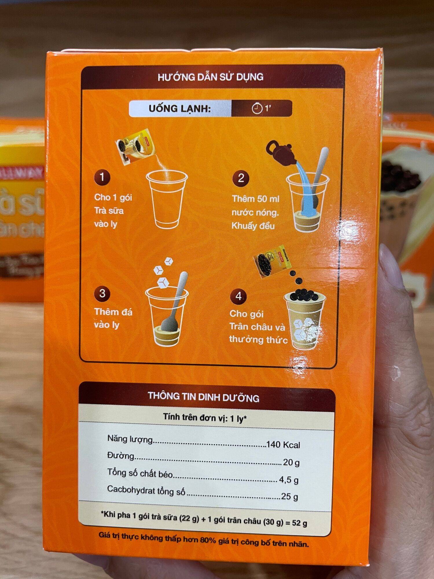 (HCM) trà sữa trân châu HILLWAY 8ly 416g (SHOP MẸ HÂN VY)