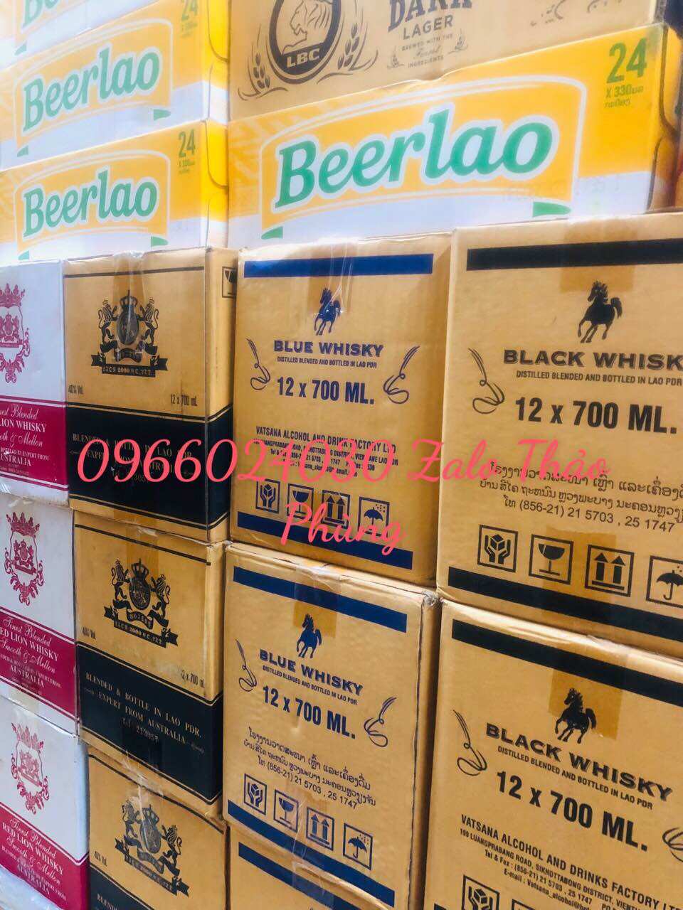 BLACK WHISKY 1995 Lào( 700ml,40o)