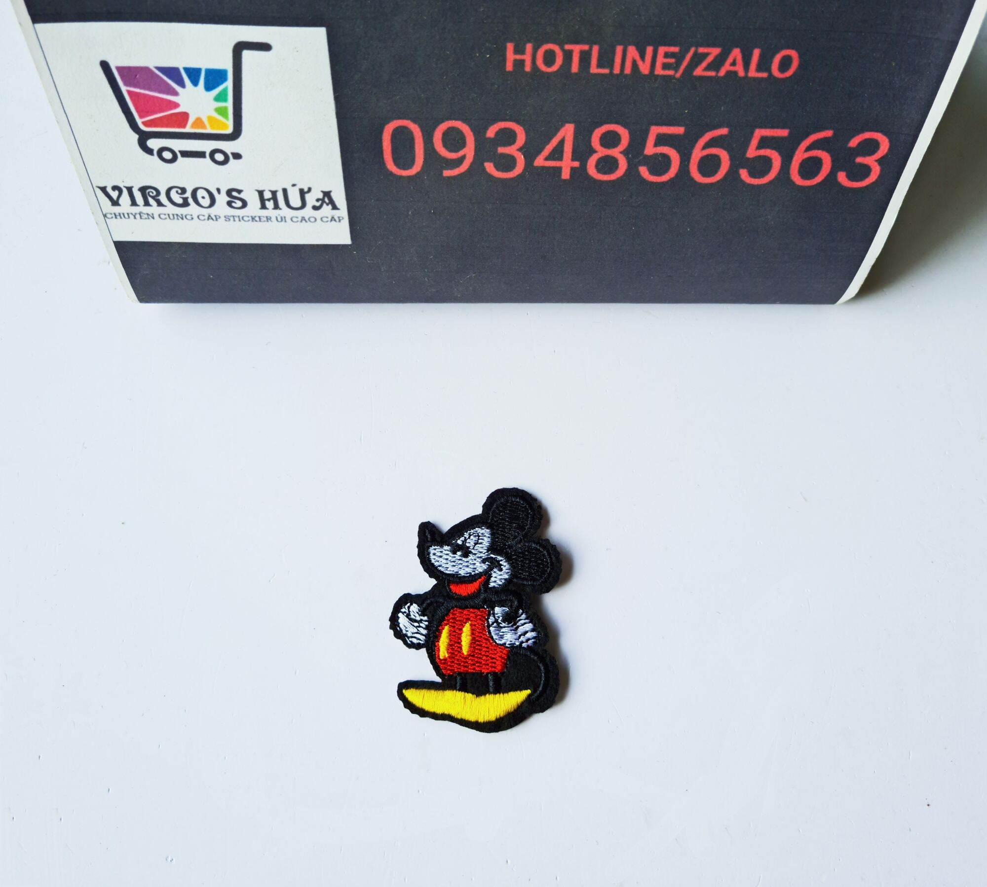 Sticker Ủi Patch Thêu Hình Chuột Mickey MS8258