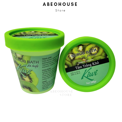 Tắm trắng khô Kiwi kích trắng da toàn thân hộp 200gr