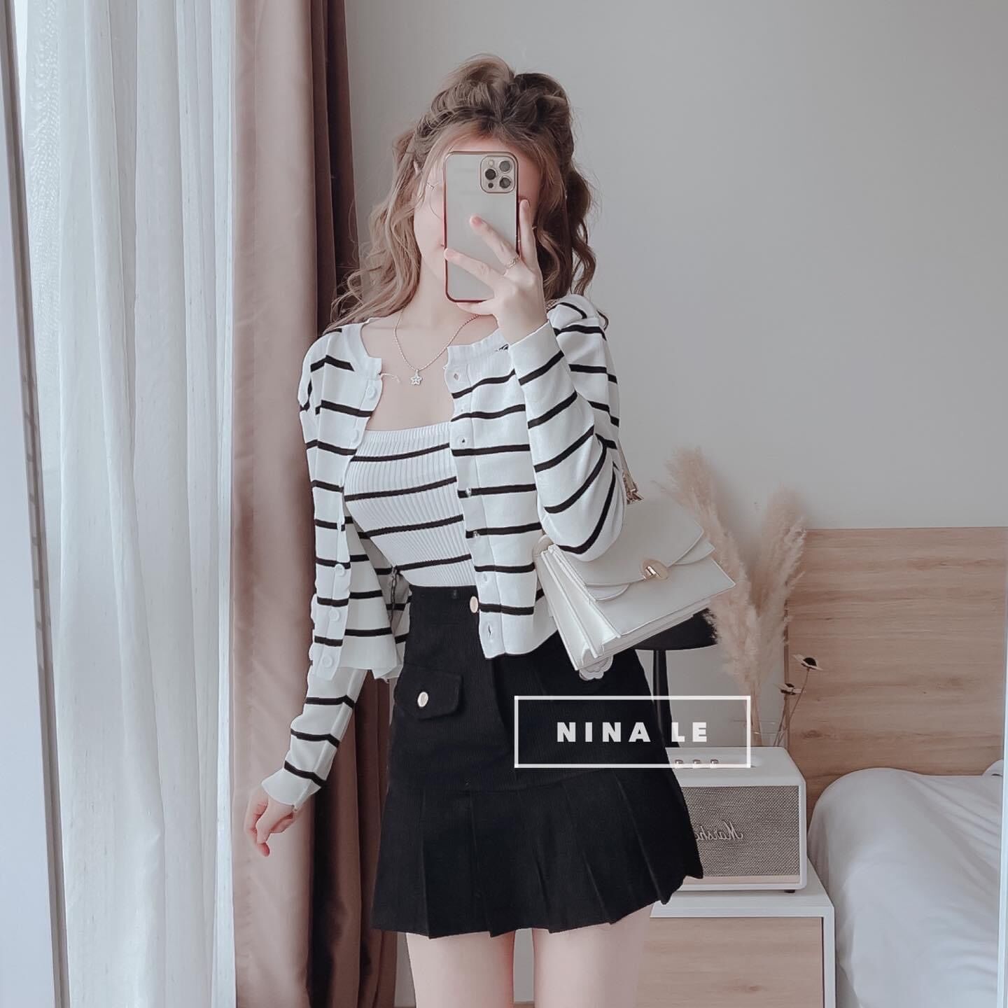 Set áo 2 món áo khoác + 2 dây sọc