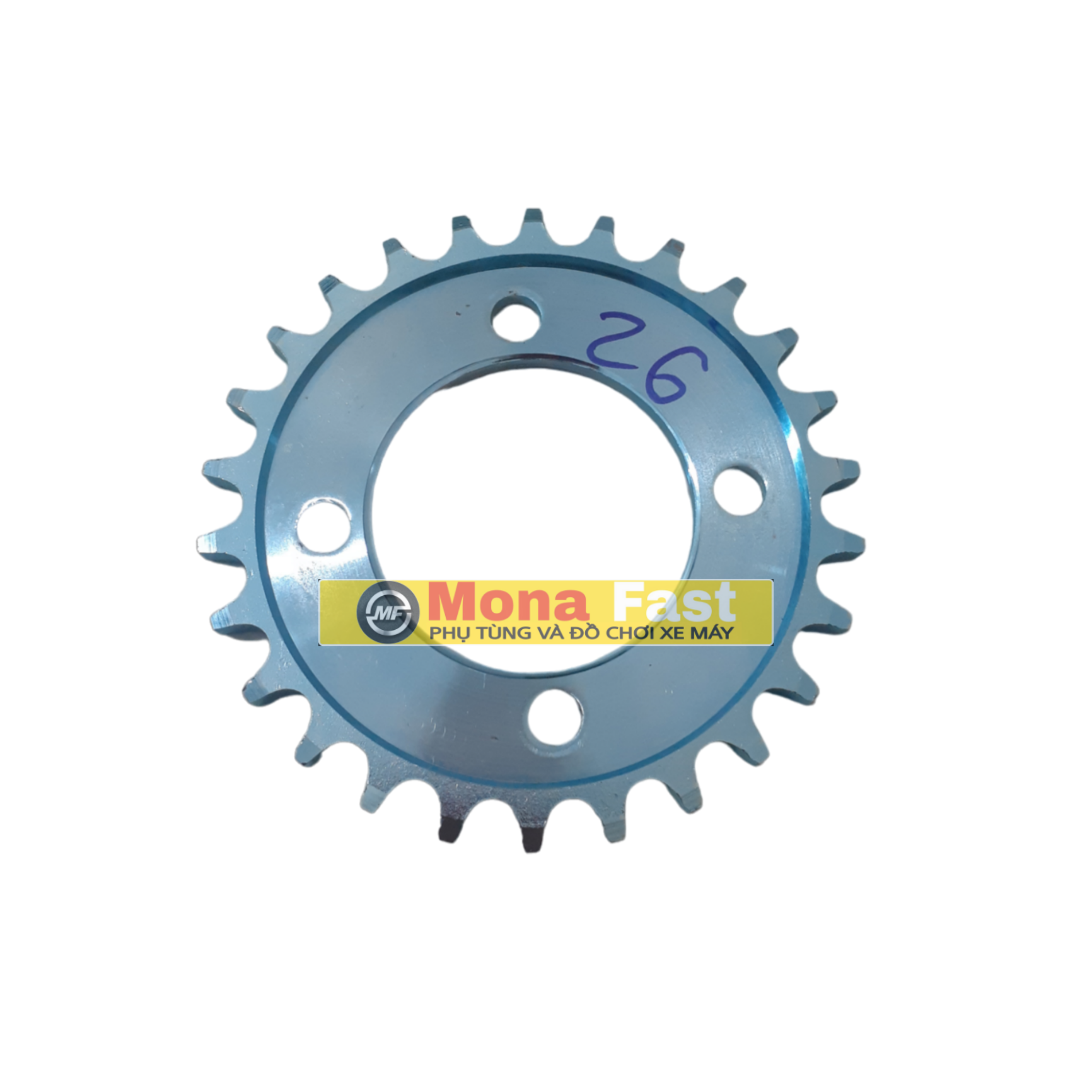 Dĩa nhông sau 26 răng lắp dream wave anpha đời đầu xe 50cc, sirius 50