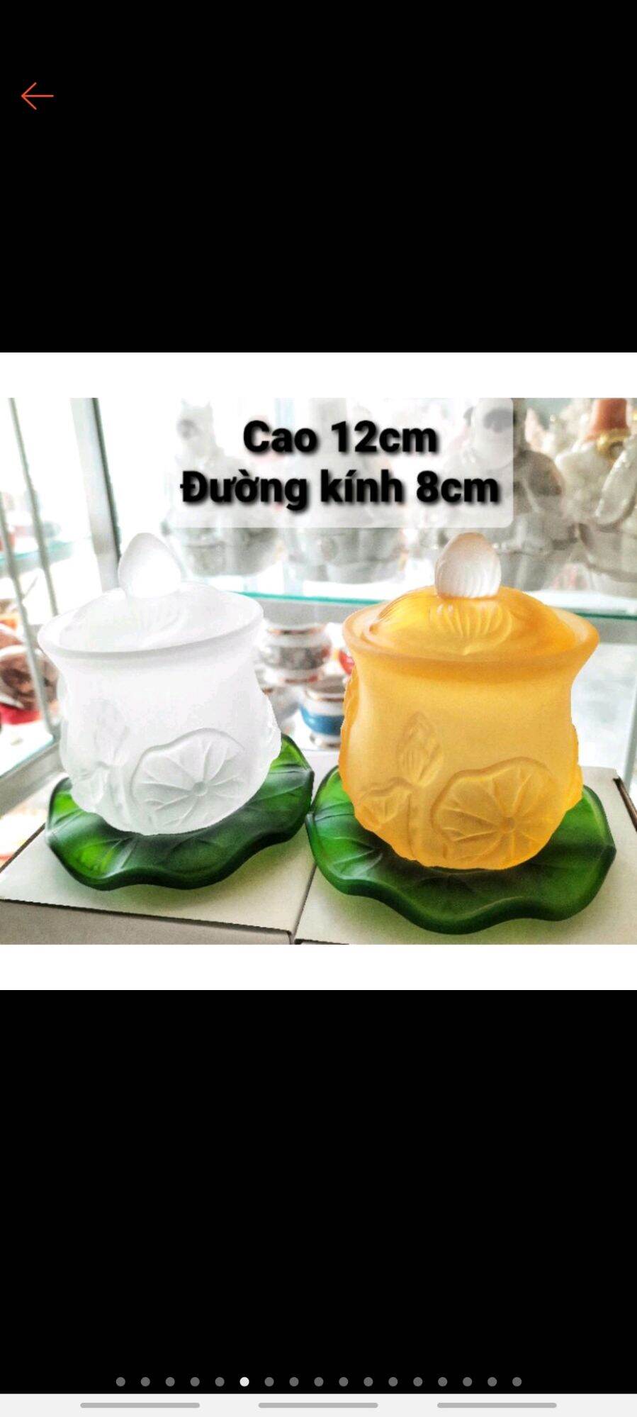BÌNH - LƯ - DĨA - LY NƯỚC CÓ NẮP THỜ CÚNG ĐÁ LƯU LY