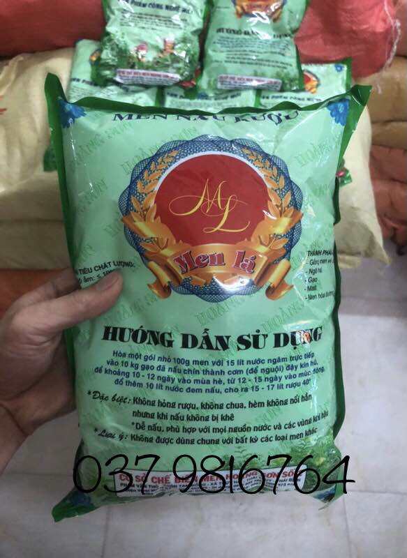 Men Lá Dân Tộc - Ủ Cơm Rượu - Công Nghệ Mới - gói 1kg