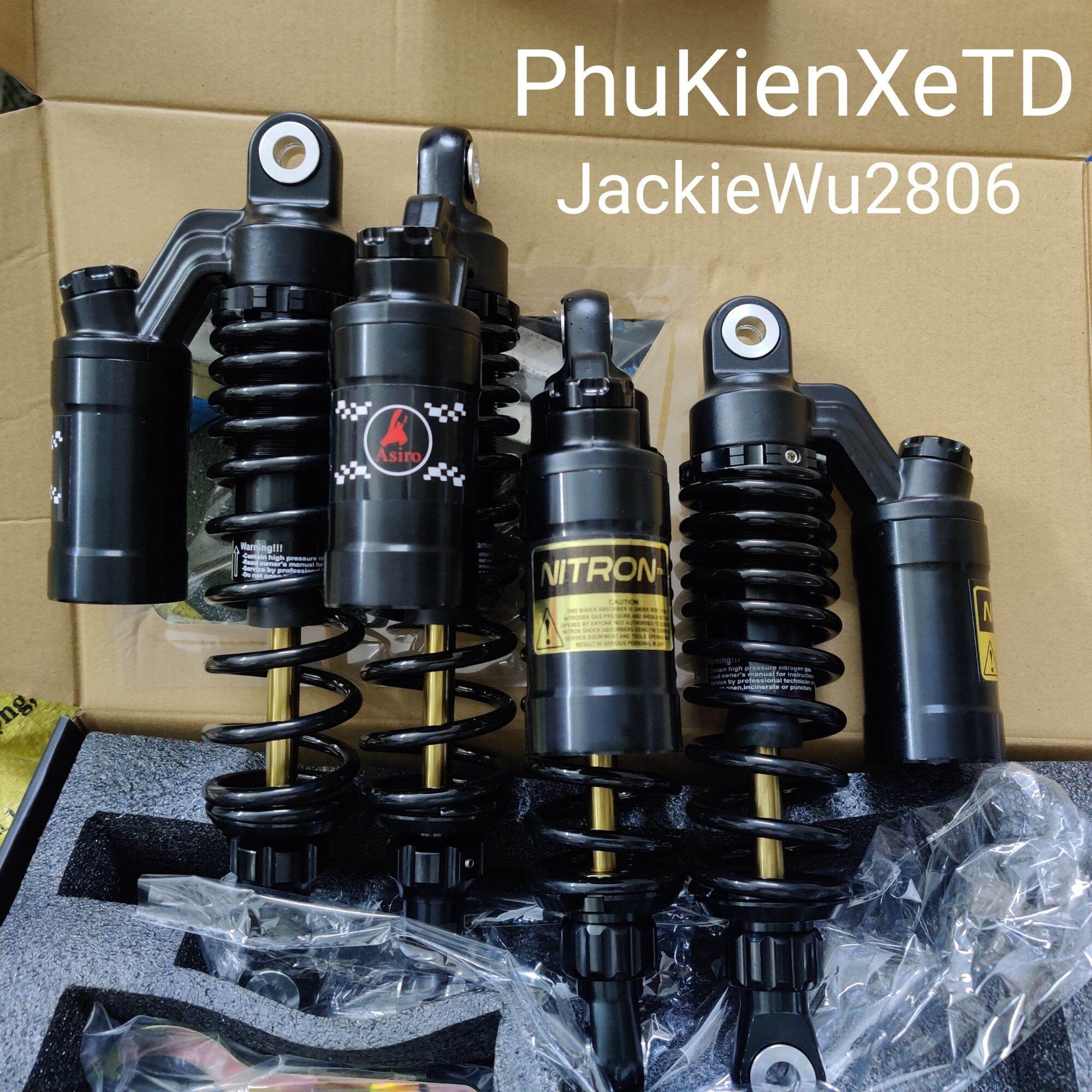 [HCM]Phuộc Nitron full đen ty vàng (33cm) gắn dream wave elegant galaxy cup