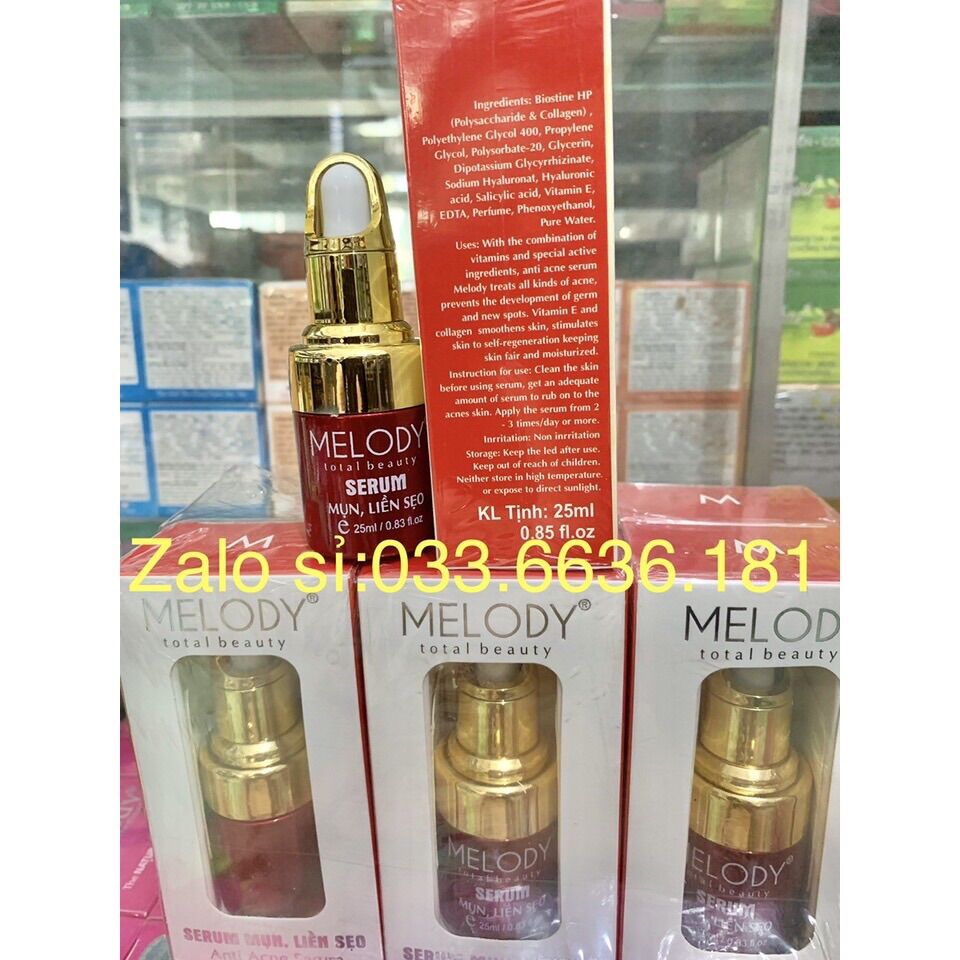 Serum melody giảm mụn,mờ thâm,mờ sẹo vip chai 25ml