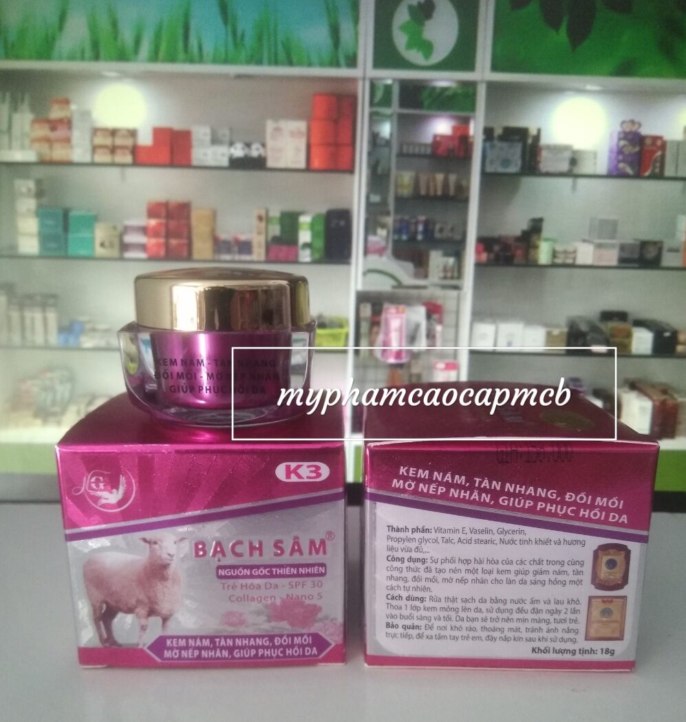 kem bạch sâm nám tàn nhang đồi mồi mờ nếp nhăn phục hồi da18g