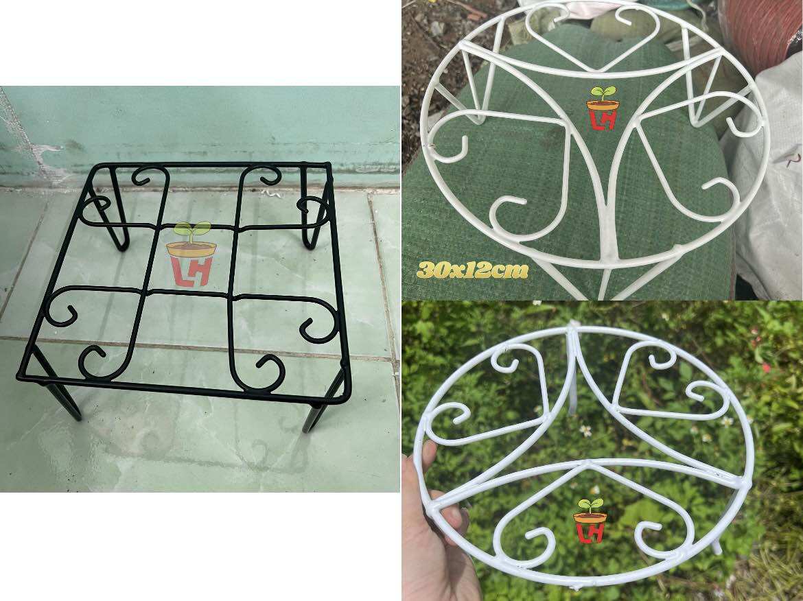 Kệ sắt tròn, vuông, đôn chậu cây - đk 22cm, 30cm