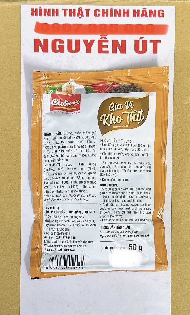 Gia vị kho thịt cholimex 50g