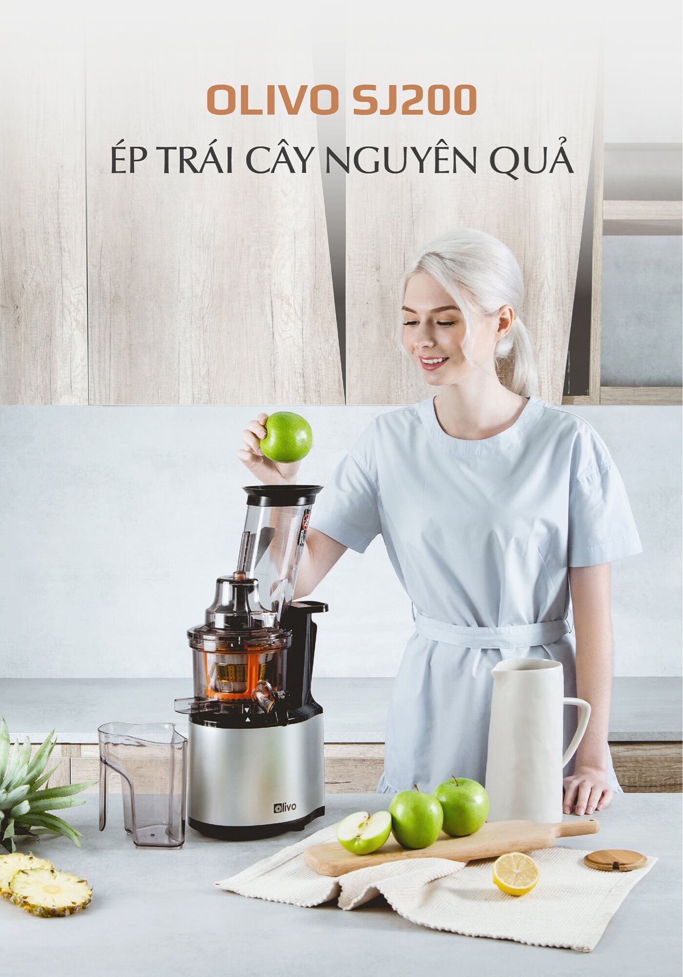 [CHÍNH HÃNG] Máy Ép Chậm Olivo SJ200 - Thương Hiệu Mỹ 🇺🇸
