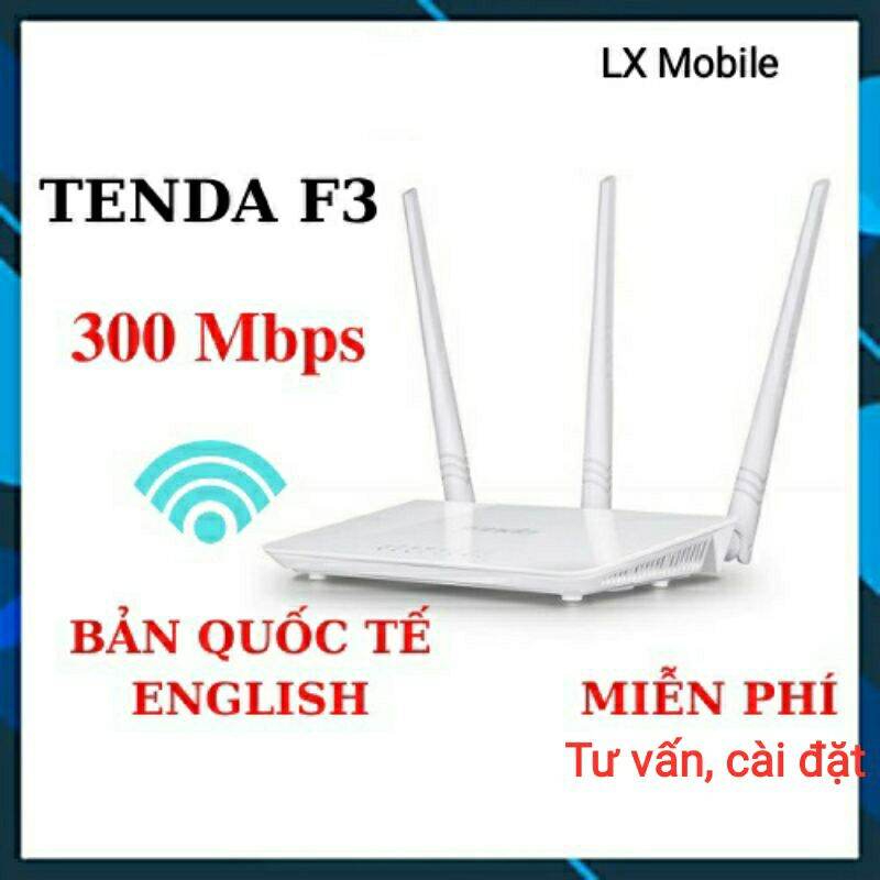 Bảng giá Bộ phát Wifi 3 râu Tenda F3 không dây chuẩn tốc độ 300 Mbps, Cục kích sóng Phong Vũ