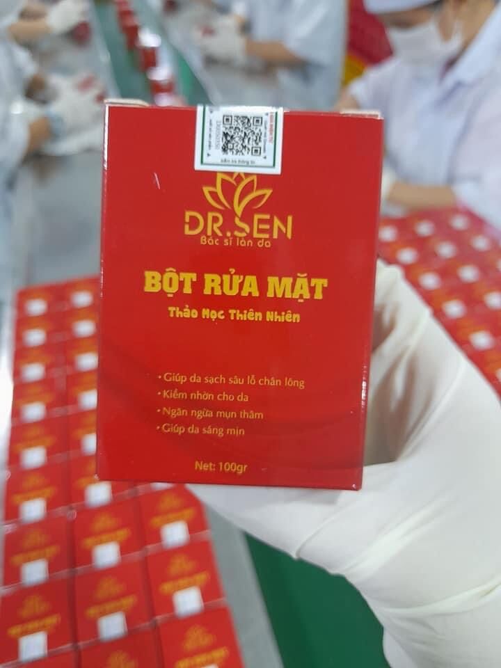 Bột Rửa Mặt Thảo Dược Kiềm Nhờn,Trắng Da Dr Sen,Senspa