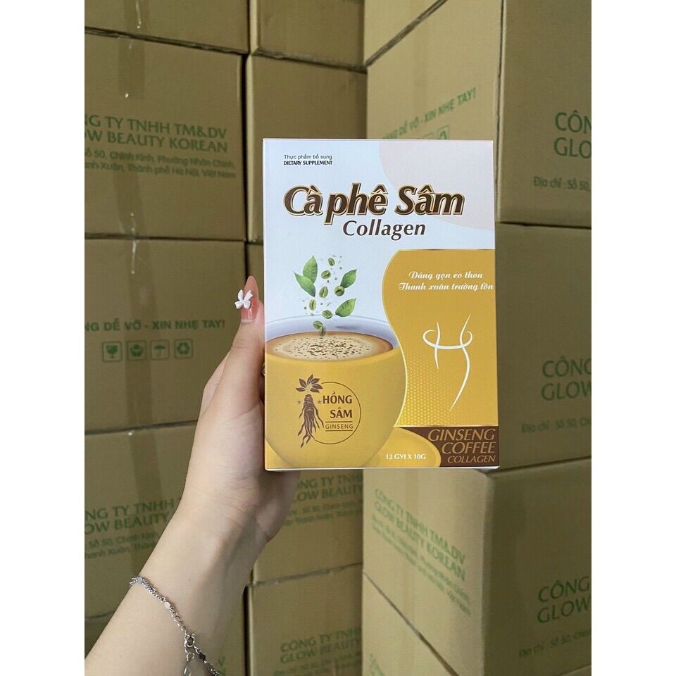 Cà phê sâm Collagen giảm cân hiệu quả - Dáng gọn eo thon ( Hộp 12 gói )